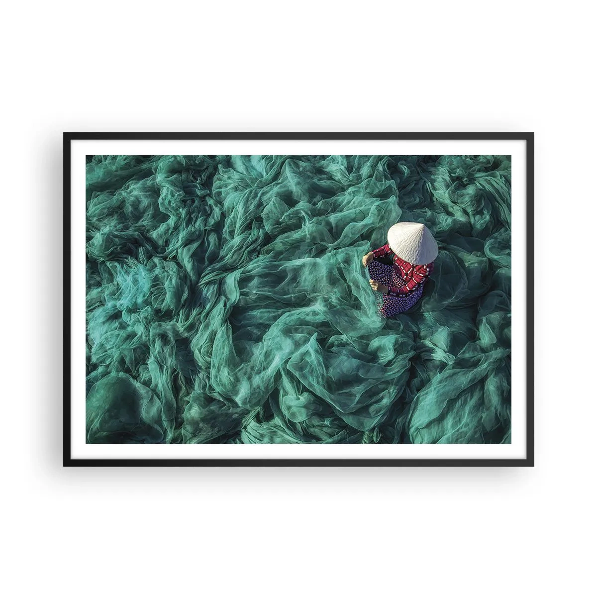Affisch i svart ram - I nätens hav - 100x70 cm