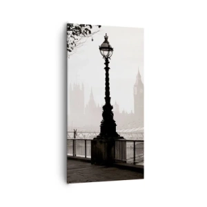 Canvastavla - Bild på duk - Morgon i London - 65x120 cm