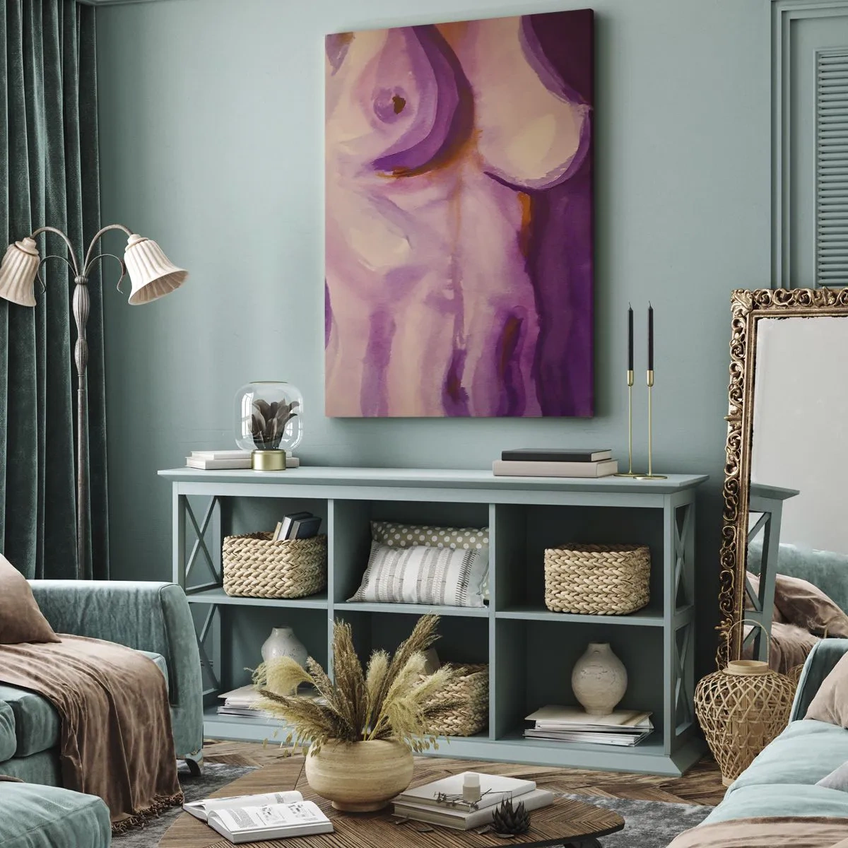 Canvastavla - Bild på duk - Ode till kvinnlighet - 65x120 cm