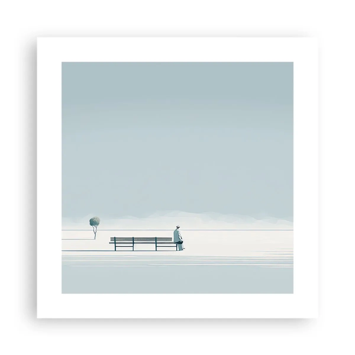 Affisch - Ja, jag väntar. - 40x40 cm