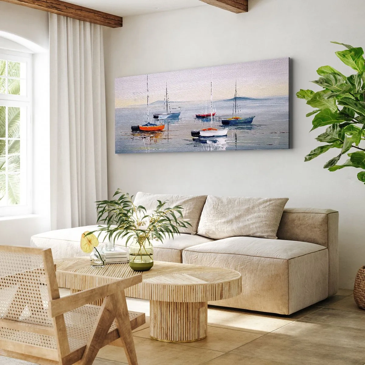 Canvastavla - Bild på duk - En välförtjänt vila - 100x40 cm