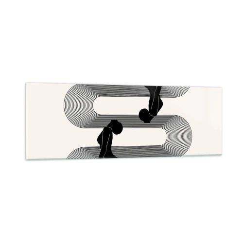 Glastavla - Bild på glas - Sensuell symmetri - 90x30 cm