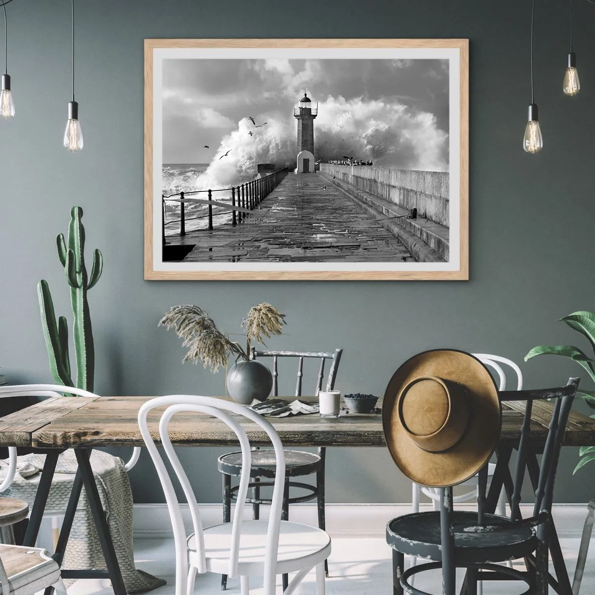 Affisch i ram av ljusek - Orädd  - 91x61 cm