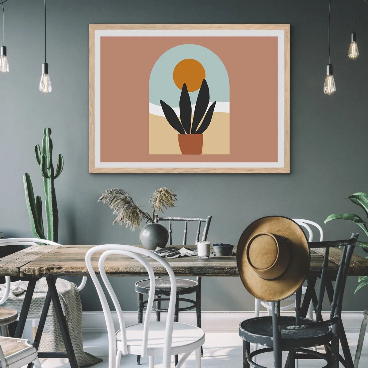 Affisch i ram av ljusek - Små glädje - 100x70 cm