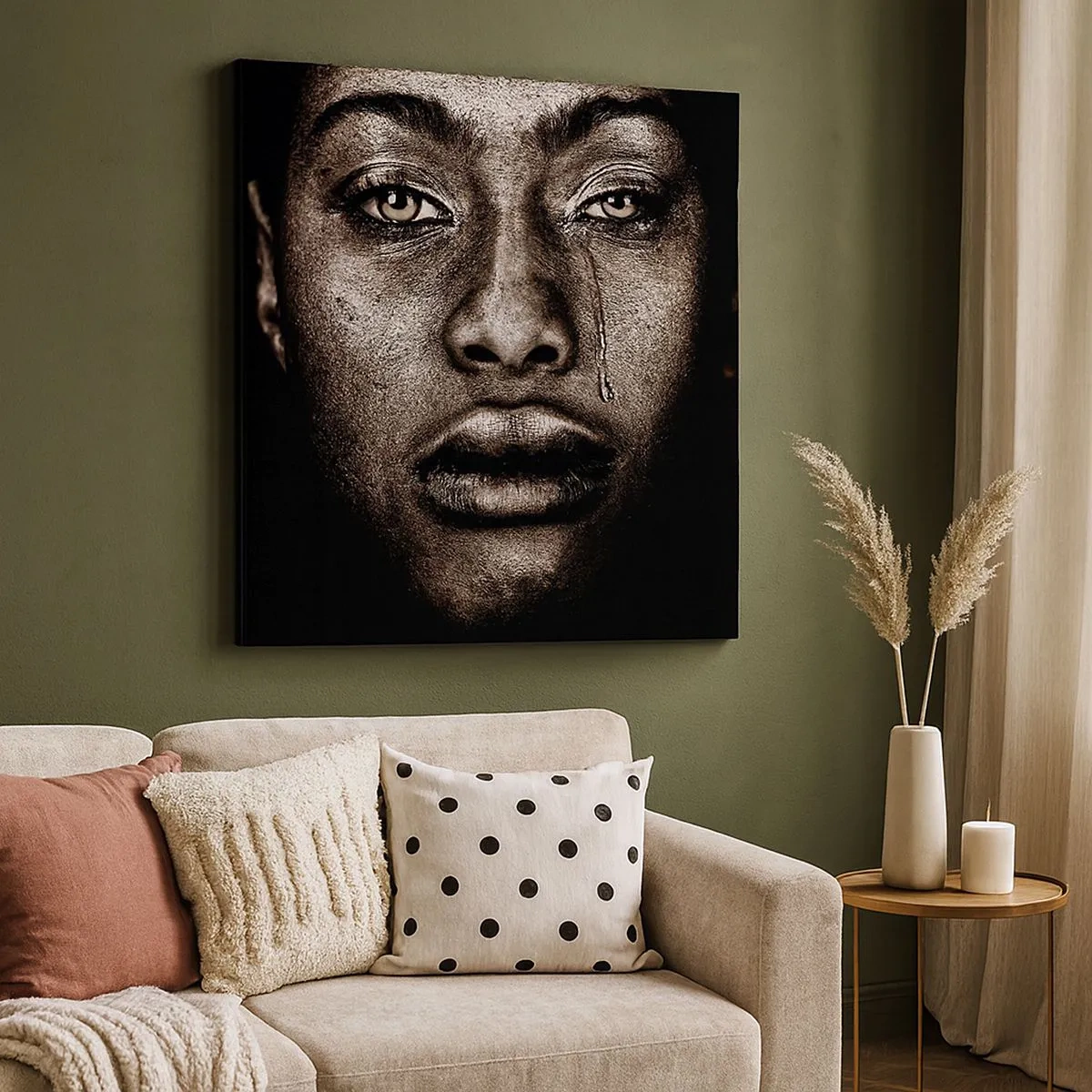 Canvastavla - Bild på duk - En tår - 30x30 cm