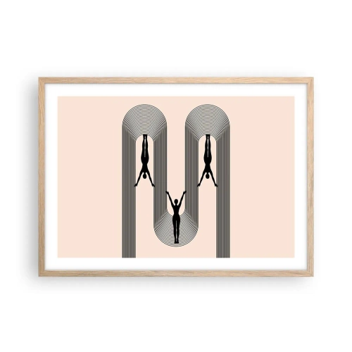 Affisch i ram av ljusek - Upp och ner - 70x50 cm