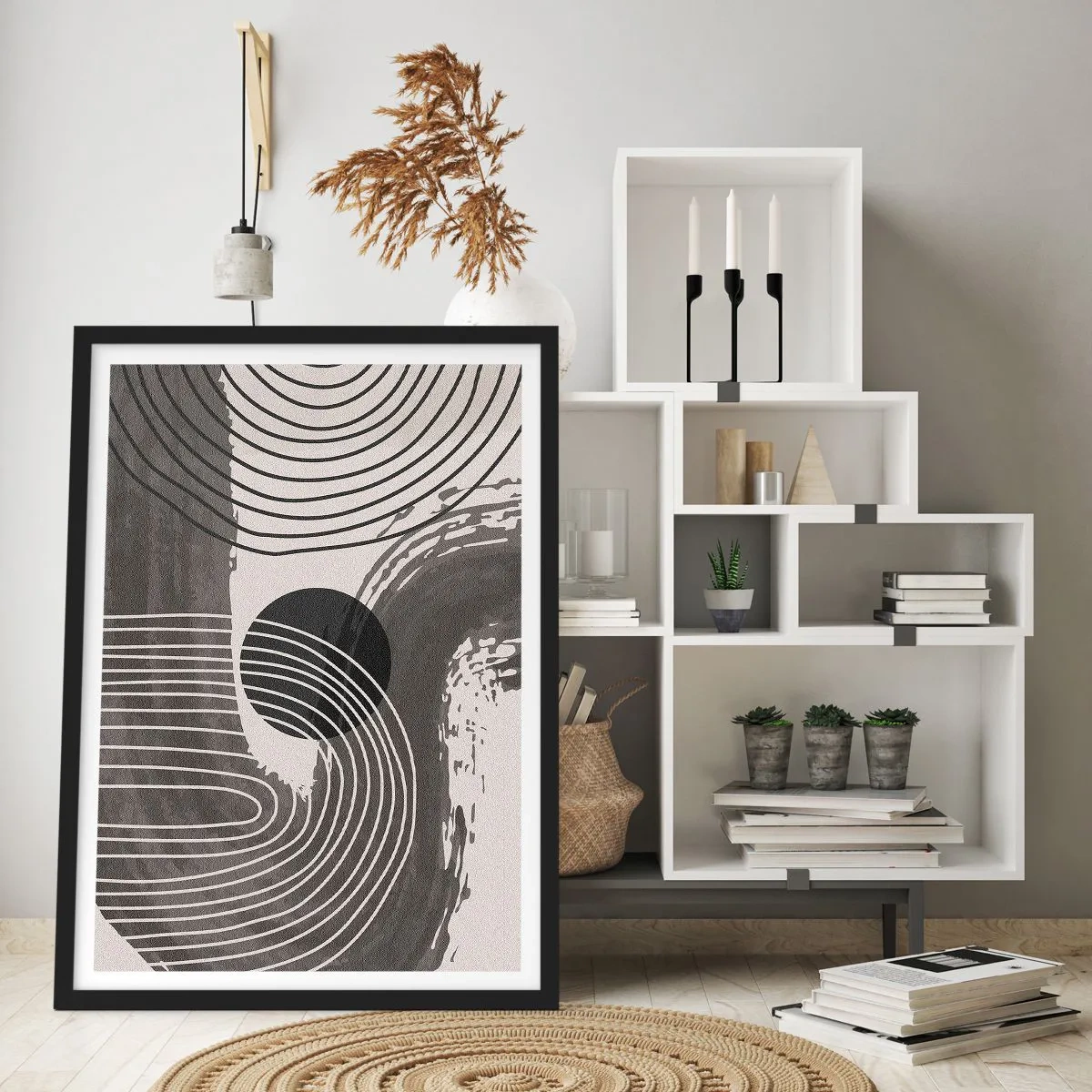 Affisch i svart ram - Ovalen vinner - 61x91 cm