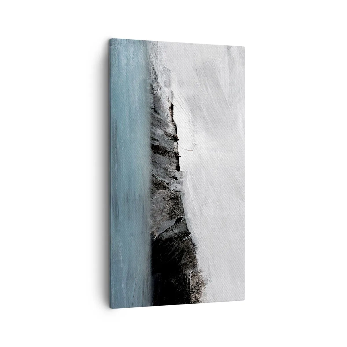 Canvastavla - Bild på duk - Vatten - jord: en krock mellan elementen - 45x80 cm
