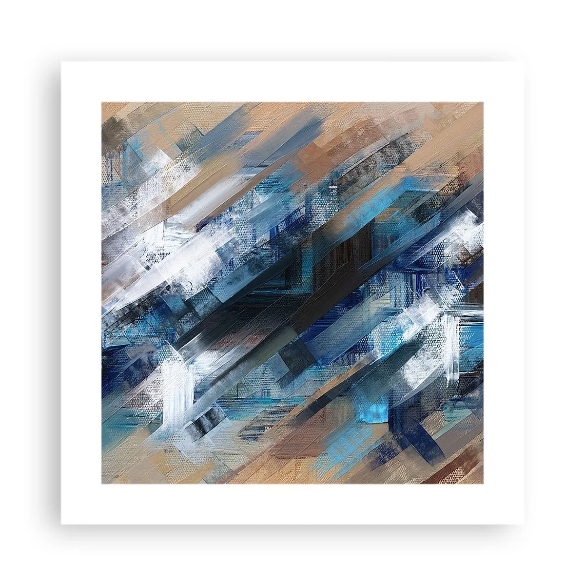 Affisch - På en blå sluttning - 40x40 cm