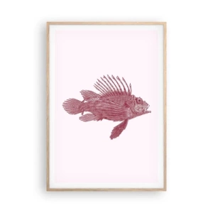 Affisch i ram av ljusek - En invånare i exotiska vatten - 70x100 cm