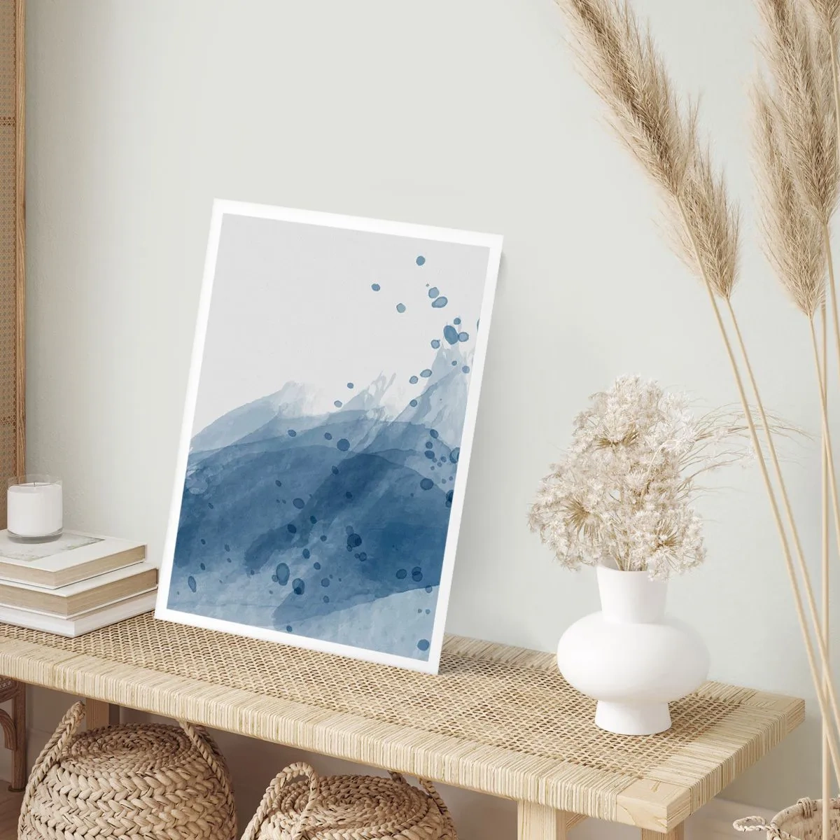 Affisch - Blå tyll - 40x50 cm