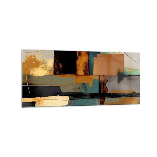 Glastavla - Bild på glas - Abstraktion - ljus och skugga - 120x50 cm