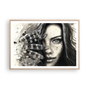 Affisch i ram av ljusek - Vild skönhet - 100x70 cm