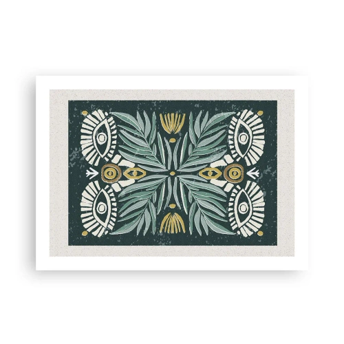 Affisch - Som ett folkligt mönster - 70x50 cm