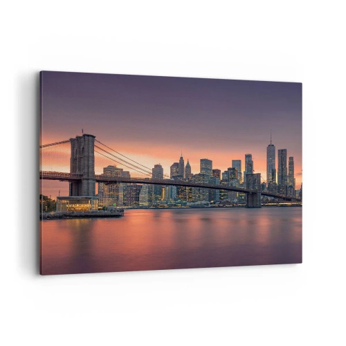 Canvastavla - Bild på duk - Doppad i lila tystnad - 100x70 cm