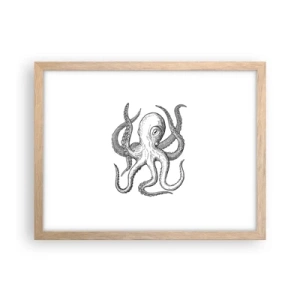 Affisch i ram av ljusek - Dansar med vågorna - 40x30 cm