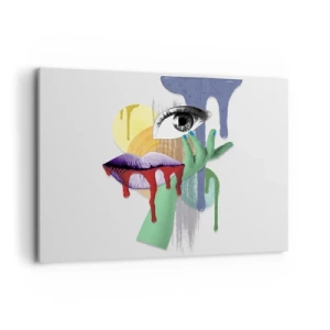 Canvastavla - Bild på duk - Rekonstruerad porträtt - 100x70 cm