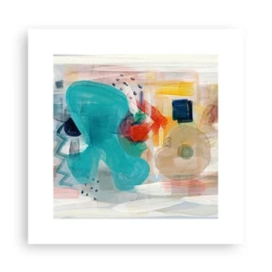 Affisch - Ett färgglatt spel - 30x30 cm