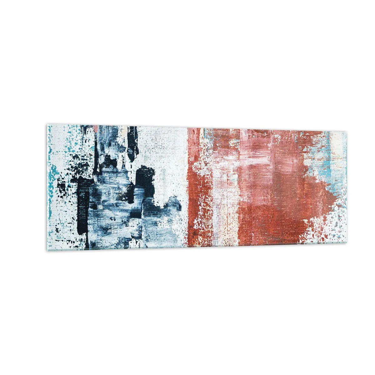 Glastavla - Bild på glas - Abstrakt halvt om halvt - 140x50 cm