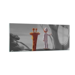 Glastavla - Bild på glas - Det händer på riktigt - 100x40 cm