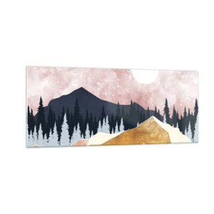Glastavla - Bild på glas - Nattvakt - 100x40 cm