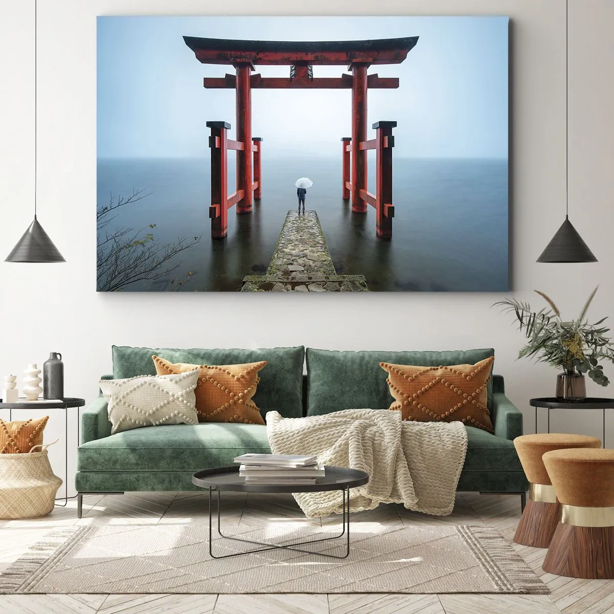 Canvastavla - Bild på duk - Japansk begrundan - 100x70 cm