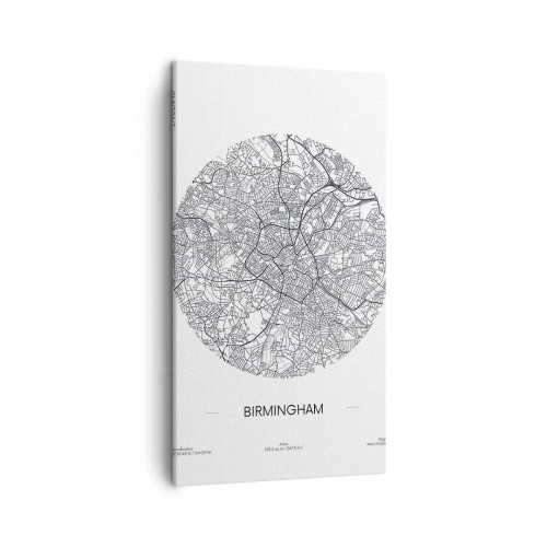 Canvastavla - Bild på duk - Birminghams anatomi - 45x80 cm