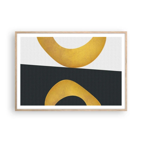 Affisch i ram av ljusek - Öfr det första: guld - 100x70 cm