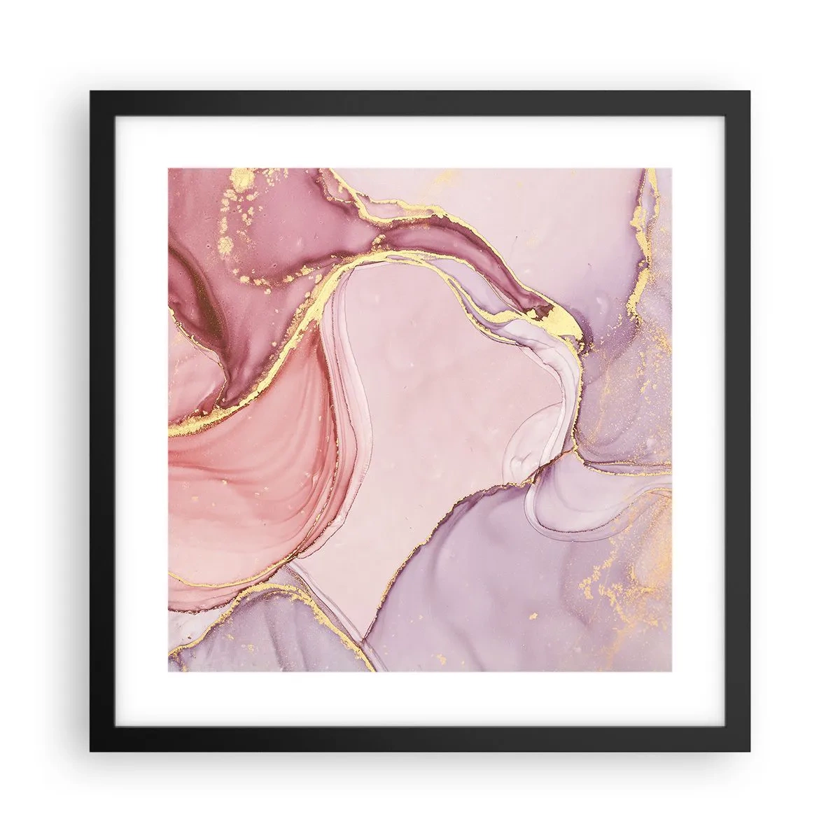 Affisch i svart ram - Färgernas smek - 40x40 cm