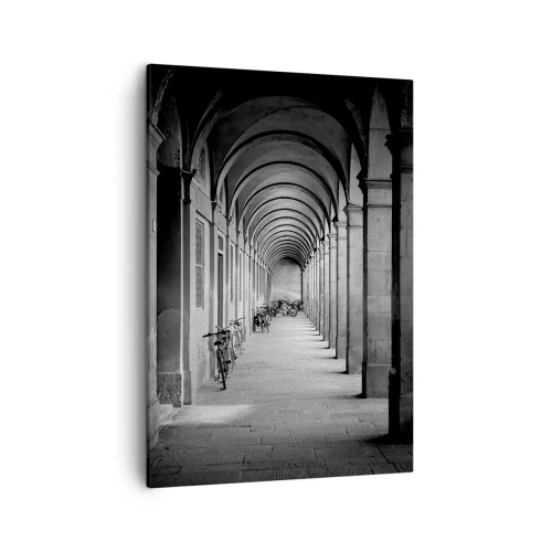Canvastavla - Bild på duk - Under en arkadhall - 50x70 cm