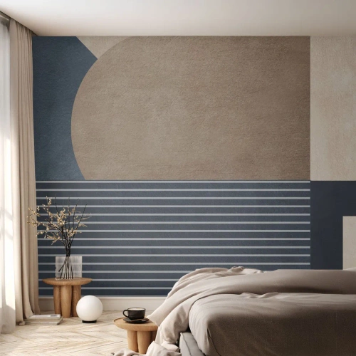 Självhäftande Fototapet Deluxe Sticker - Komposition av enkelhet och rundhet - Minimalism, Abstraktion, Bit - 250x175 cm