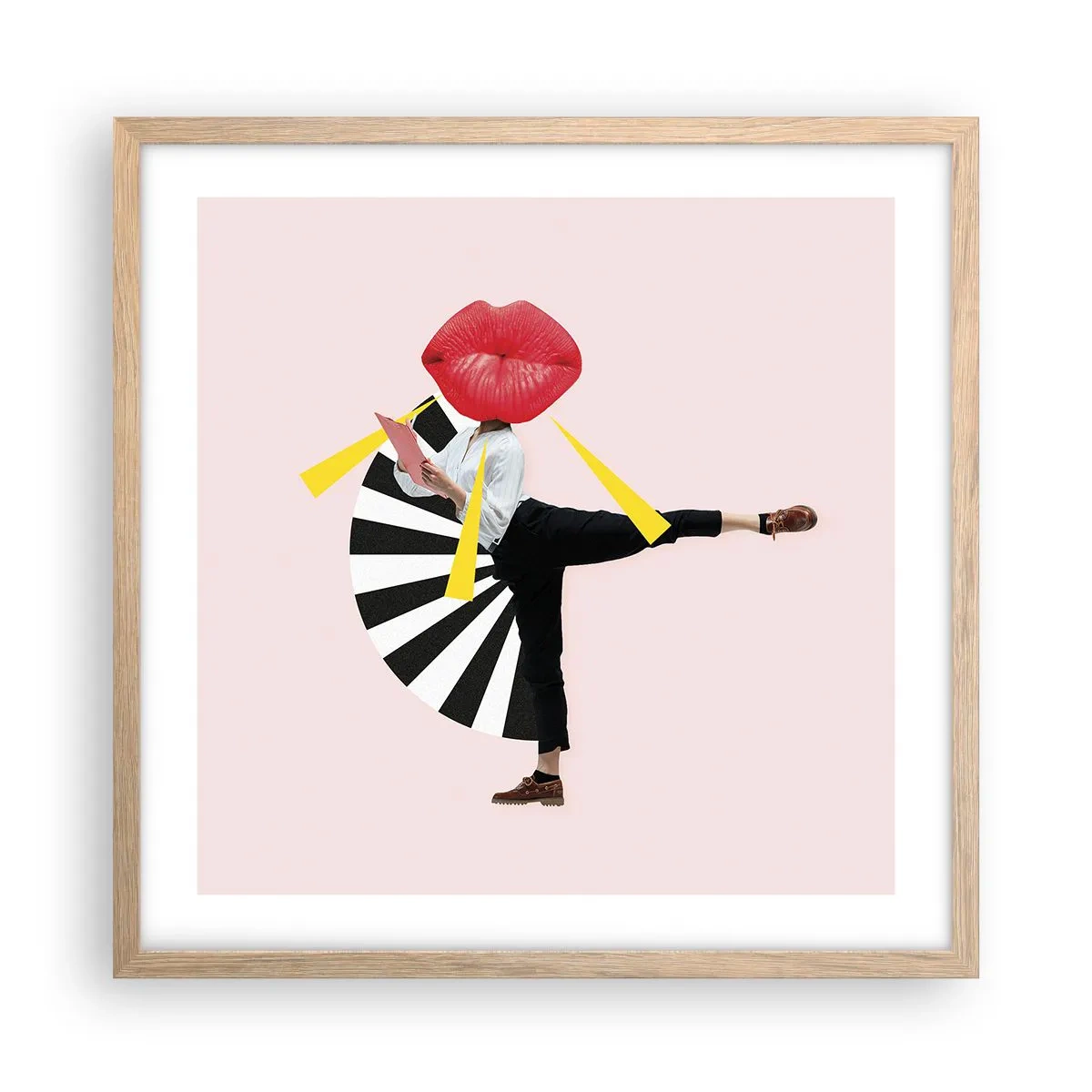 Affisch i ram av ljusek - Surrealistisk pop-art - 50x50 cm