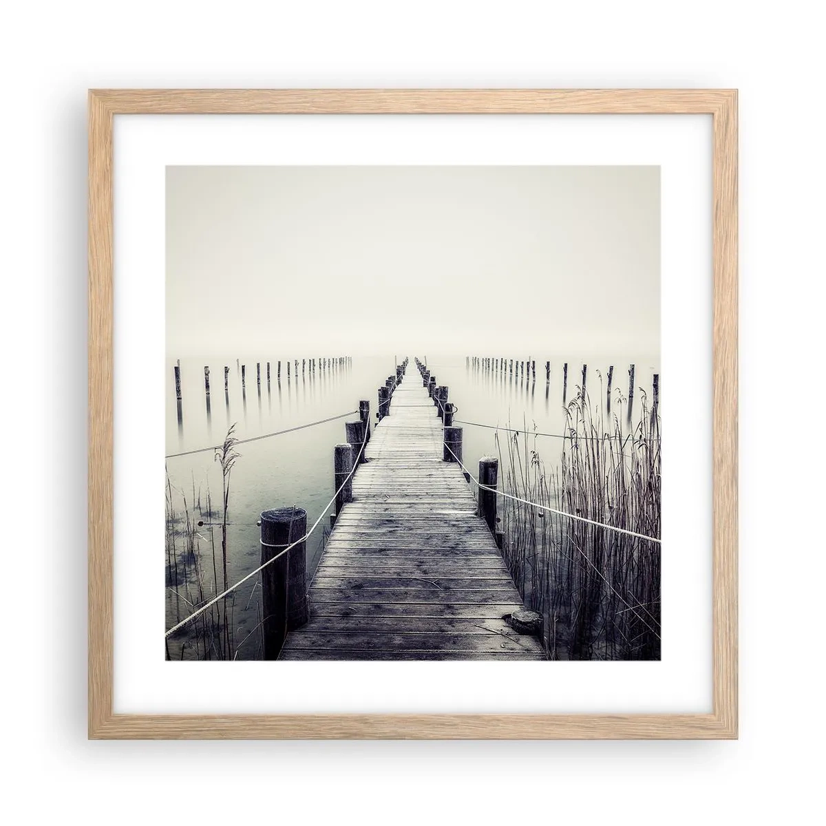 Affisch i ram av ljusek - Fördjupa dig i frid - 40x40 cm