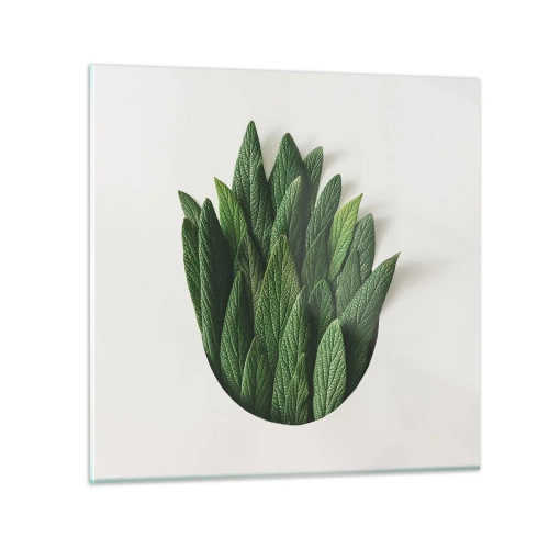 Glastavla - Bild på glas - Ostoppbar nyfikenhet - 70x70 cm