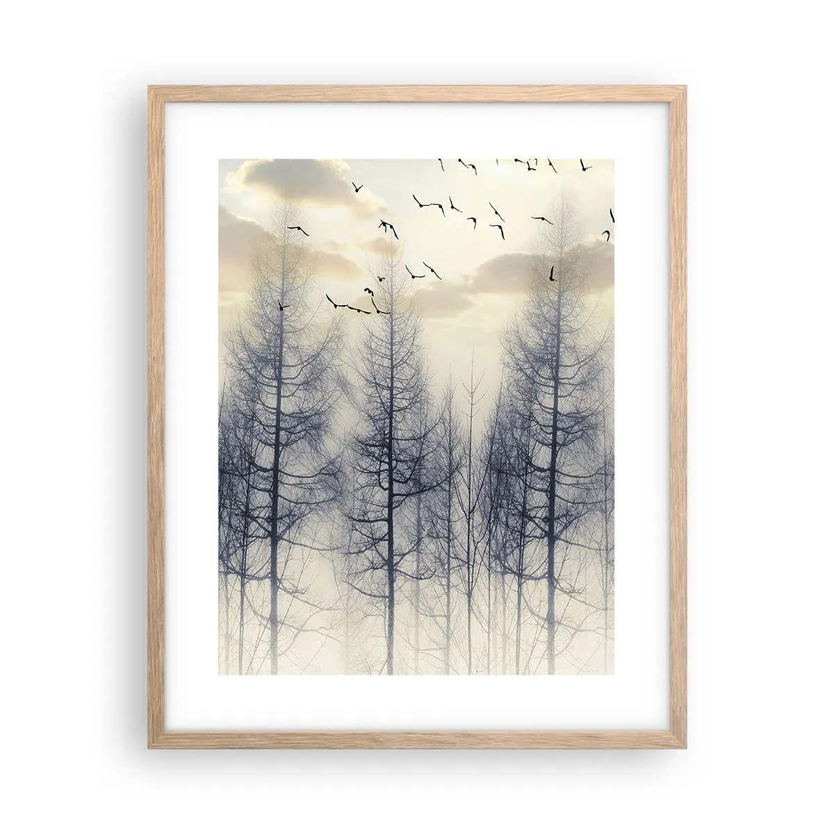 Affisch i ram av ljusek - Skogens andar - 40x50 cm
