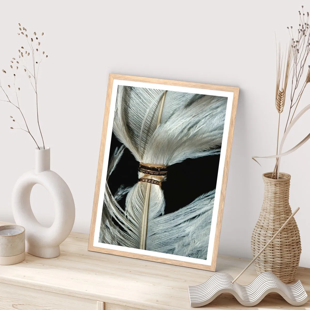 Affisch i ram av ljusek - ...och jag lämnar inte dig… - 50x70 cm