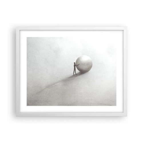 Affisch i vit ram - Livets spel - 50x40 cm