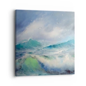 Canvastavla - Bild på duk - "Orkanen vrålade med triumf…' - 40x40 cm