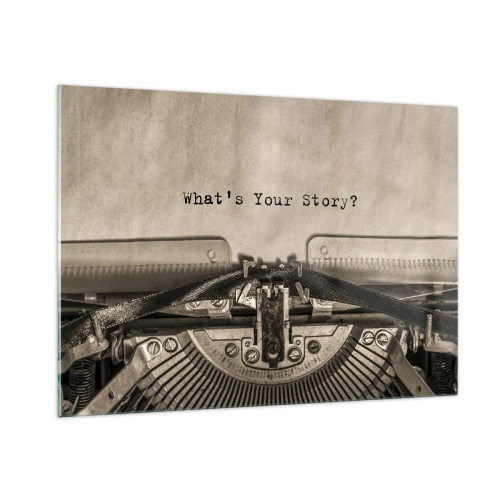 Glastavla - Bild på glas - Svara mig - 100x70 cm