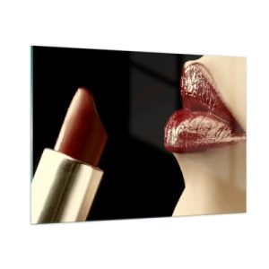 Glastavla - Bild på glas - Karminets sensualitet och glans - 100x70 cm