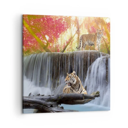 Canvastavla - Bild på duk - Surrealistiskt landskap    - 50x50 cm