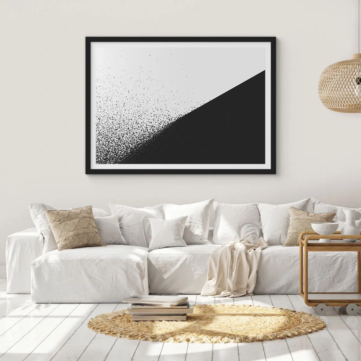 Affisch i svart ram - Snabbare, mer - 70x50 cm