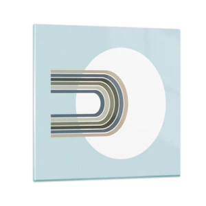 Glastavla - Bild på glas - Ostoppad attraktionskraft - 70x70 cm