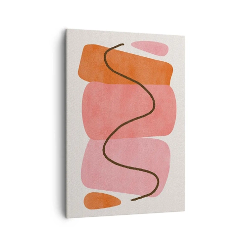 Canvastavla - Bild på duk - Formernas mjuka rörelse - 50x70 cm