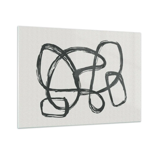 Glastavla - Bild på glas - Loopad abstraktion - 100x70 cm