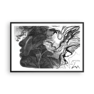 Affisch i svart ram - Tilltrasslad i drömmarna - 91x61 cm