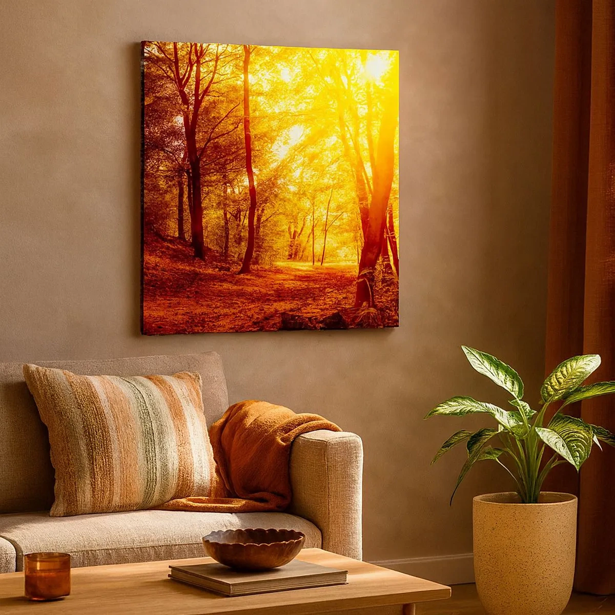 Canvastavla - Bild på duk - Mot guldgläntan - 30x30 cm