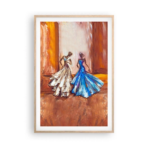 Affisch i ram av ljusek - Prydlig duett - 61x91 cm