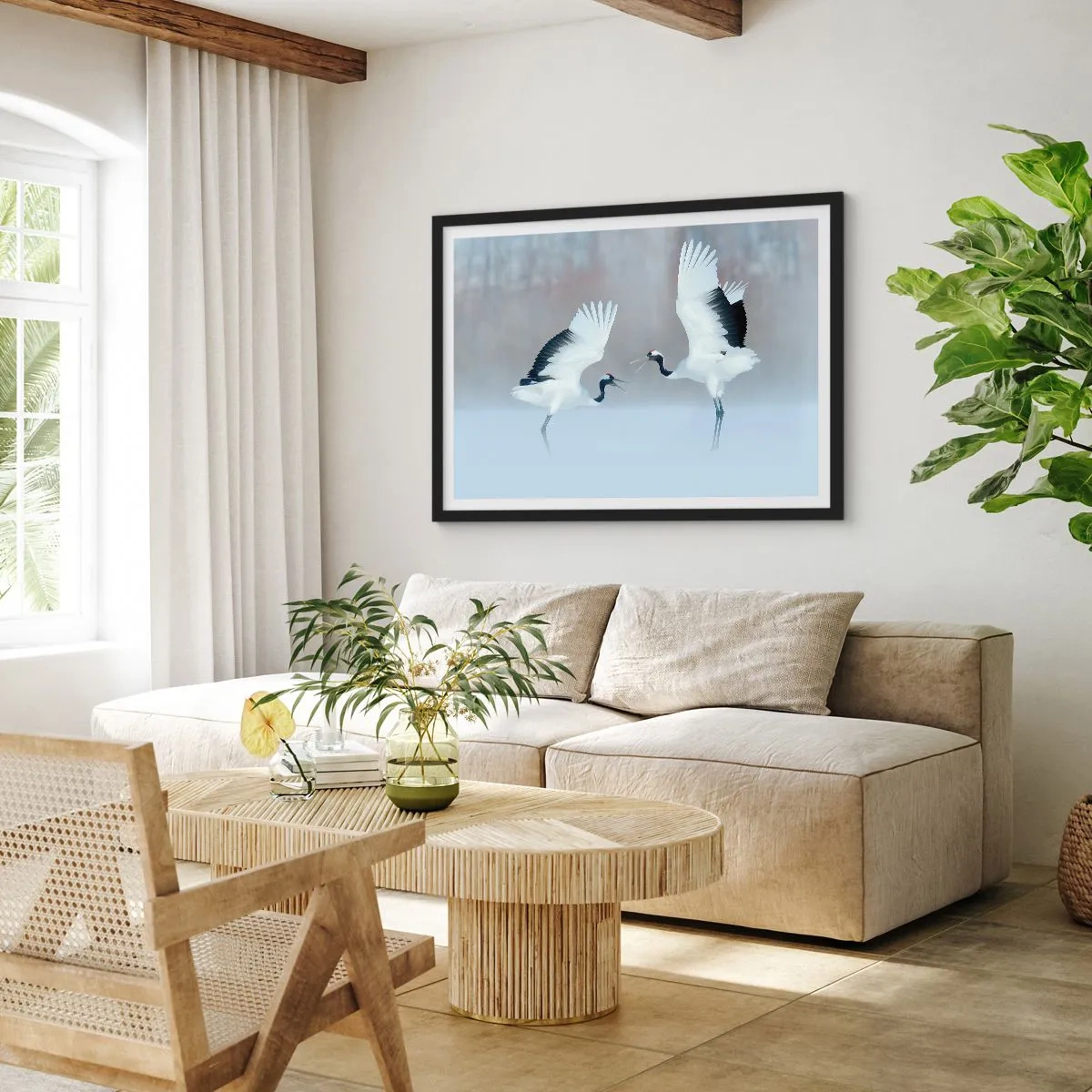 Affisch i svart ram - Dansen i dimman - 40x30 cm