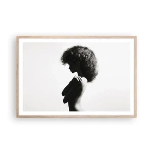 Affisch i ram av ljusek - Som en blomma på en slank stjälk - 91x61 cm